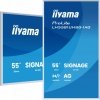 IIYAMA Monitor interaktywny 55 cali LH5581UHSG-1AG 24/7,VA,ANDROID 14,4K, 2x10W, WiFi,    UCHWYT CIENNY, 2xHDMI, USB-C, RJ45, IR, 2xUSB, WHITE
